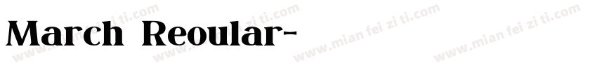 March Reoular字体转换